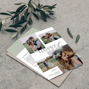 Faire-part Joyeux Jour après l'élégante photo Mariage moderne