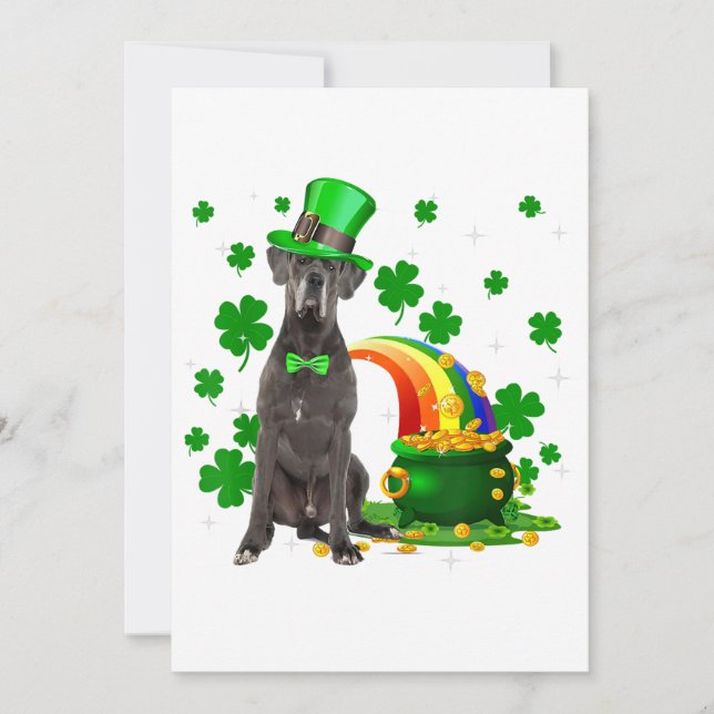 Faire-part Joyeux Jour de la Saint Patrick Leprechaun Grand C (Devant)