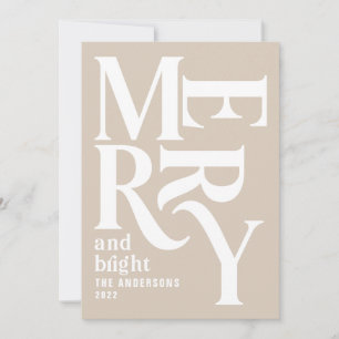 Faire-part Joyeux Noël artisanal vintage