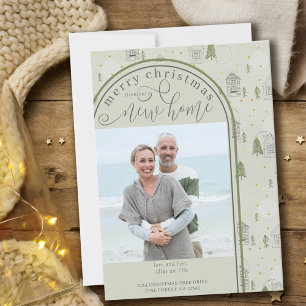 Faire-part Joyeux Noël Nouveau Accueil Photo Pine Village Mov