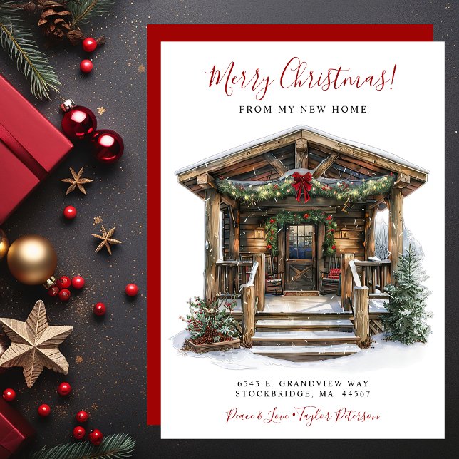Faire-part Joyeux Noël Nouveau Accueil Porte avant Déménageme (Créateur téléchargé)