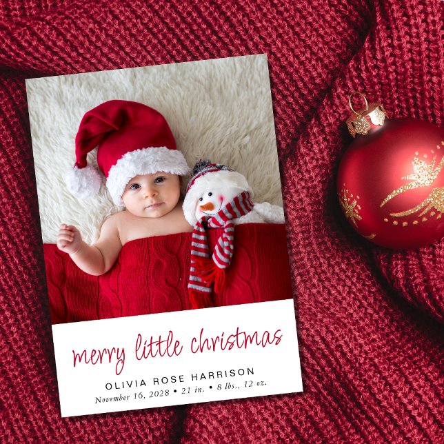 Faire-part Joyeux petit Noël Photo Naissance (A fun and unique way to introduce family and friends to your  baby this holiday season)