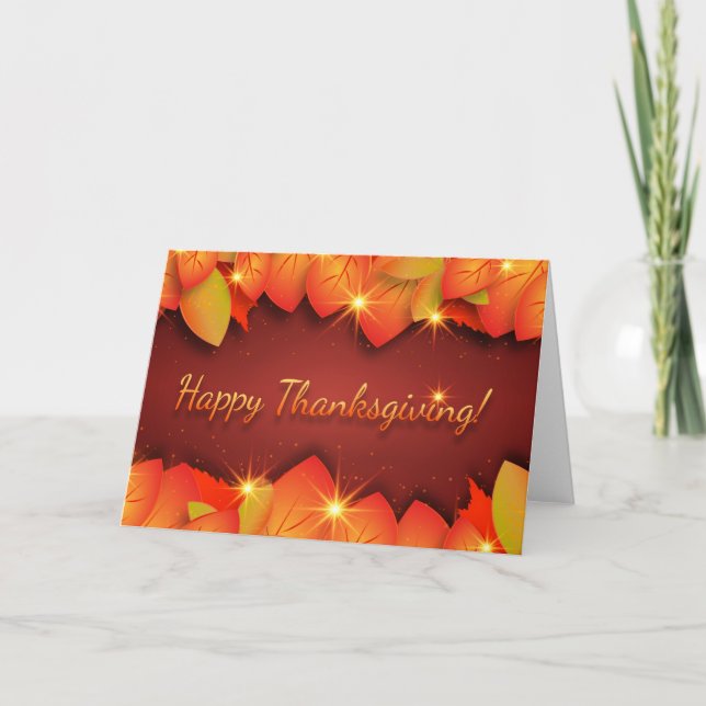 Faire-part Joyeux remerciements de Thanksgiving (Devant)