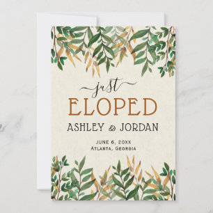 Faire-part Juste épouser enfui pour se marier