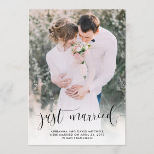 Faire-part Juste marié Elopement photo mariage