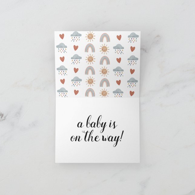 Faire-part Juste un petit mot pour annoncer l'annonce de gros (Intérieur)