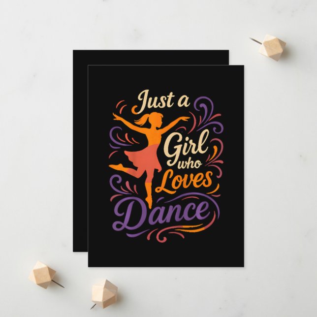 Faire-part Juste un qui aime danser la danse (Devant/Arrière en situation)