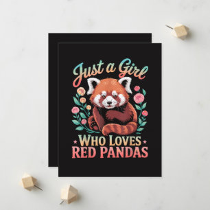 Faire-part Juste Une Fille Qui Aime Les Pandas Rouges