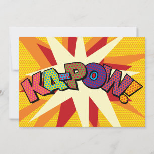 Faire-part KA-POW Votre Bulle de Texte Drôle Rétro