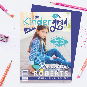 Faire-part Kinder Grad Fun Kindergarten Photo Magazine Couver