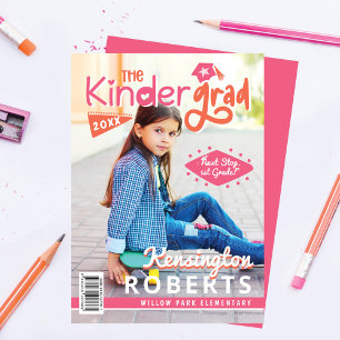 Faire-part Kinder Grad Fun Kindergarten Photo Magazine Couver