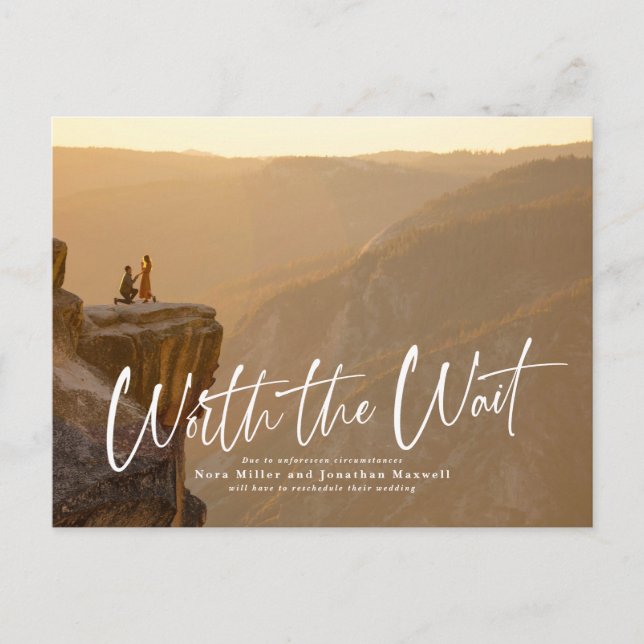Faire-part La carte postale Attendre le délai d'attente (Devant)