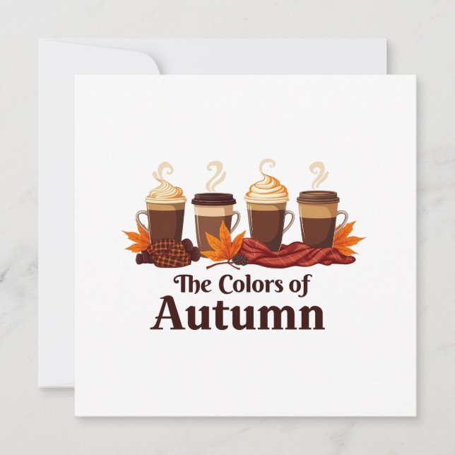 Faire-part La couleur de l'automne Citrouille Spice Coffee Au (Devant)