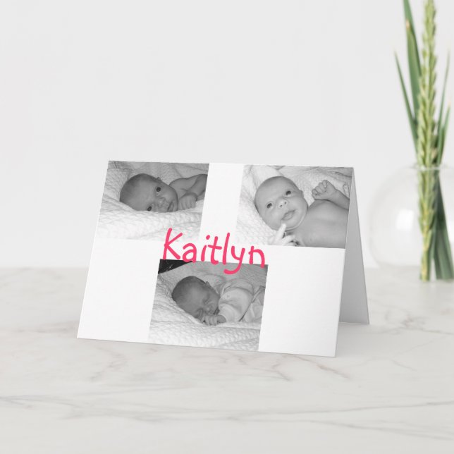 Faire-part la naissance de kaitlyn annoncent (Devant)