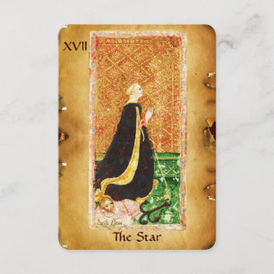 FAIRE-PART LA RENAISSANCE ANTIQUE TAROTS 17/ÉTOILE (ESPOIR)
