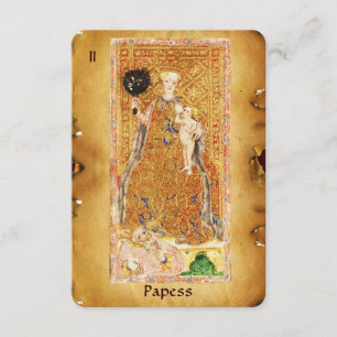 FAIRE-PART LA RENAISSANCE ANTIQUE TAROTS 2/PAPESS (CHARITÉ)