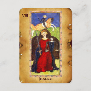 FAIRE-PART LA RENAISSANCE ANTIQUE TAROTS 8/JUSTICE