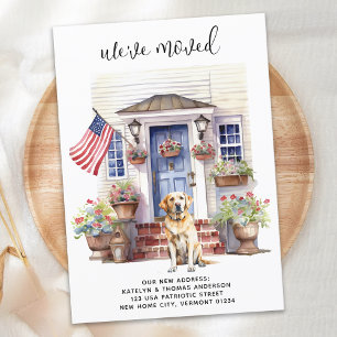 Faire-part Labrador Retriever Chien jaune Patriotique Animal