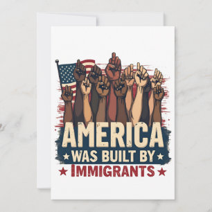 Faire-part L'Amérique a été bâtie par les immigrés Trump Demo