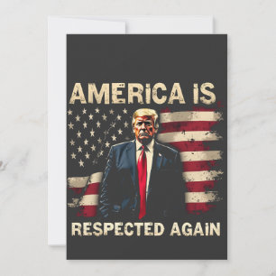 Faire-part L'Amérique est de nouveau respectée Trump USA 4 ju