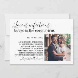 Faire-part L'amour est contagieux 2 Photo Changer la date Mar