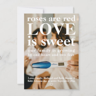 Faire-part L'amour est douce La Grossesse de Saint-Valentin P