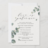 L'amour est l'eucalyptus de mariage de patience di