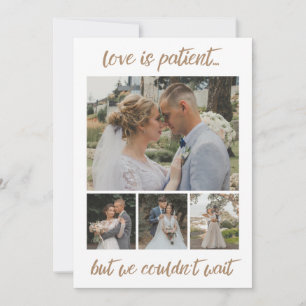 Faire-part L'amour est patient 6 Mariage photo Elopement anno