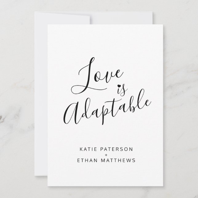 Faire-part L'amour est un changement adaptable à l'invitation (Devant)