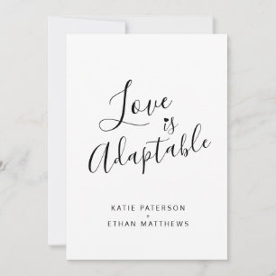 Faire-part L'amour est un changement adaptable à l'invitation