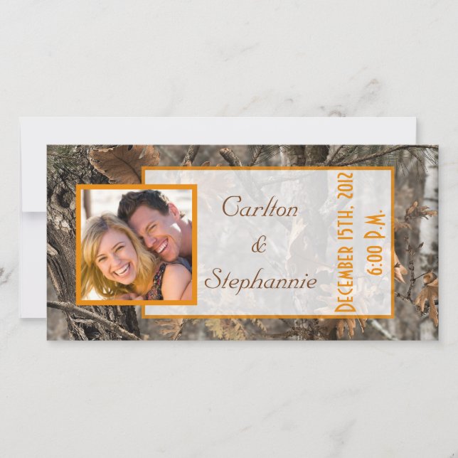 Faire-part L'annonce photo Camo Chic de Hunter (Devant)