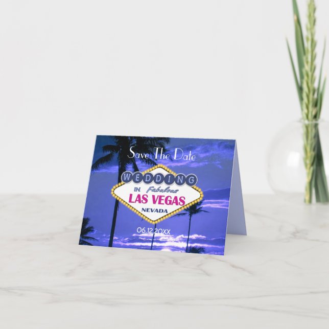 Faire-part Las Vegas Mariage - Enregistrer la date (Devant)