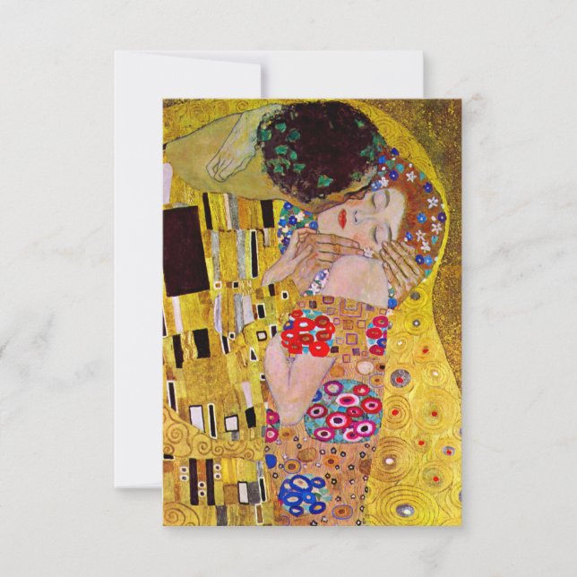 Faire-part Le Baiser de Gustav Klimt, Changement d'adresse (Devant)
