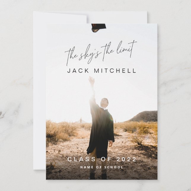 Faire-part Le ciel est la classe limite de la photo de 2022 (Devant)