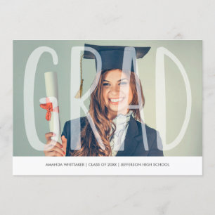 Faire-part Le diplômé de mod marque avec des lettres le