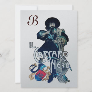 FAIRE-PART LE MONOGRAMME D'ARGENT DE LA CORSAIRE NOIRE