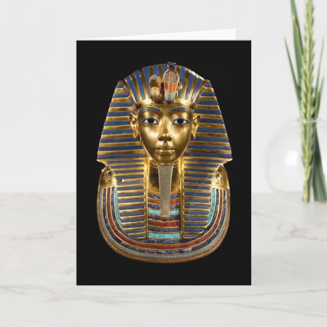 Faire-part Le roi Toutankhamon, Masque d'or, Pharaon égyptien (Devant)
