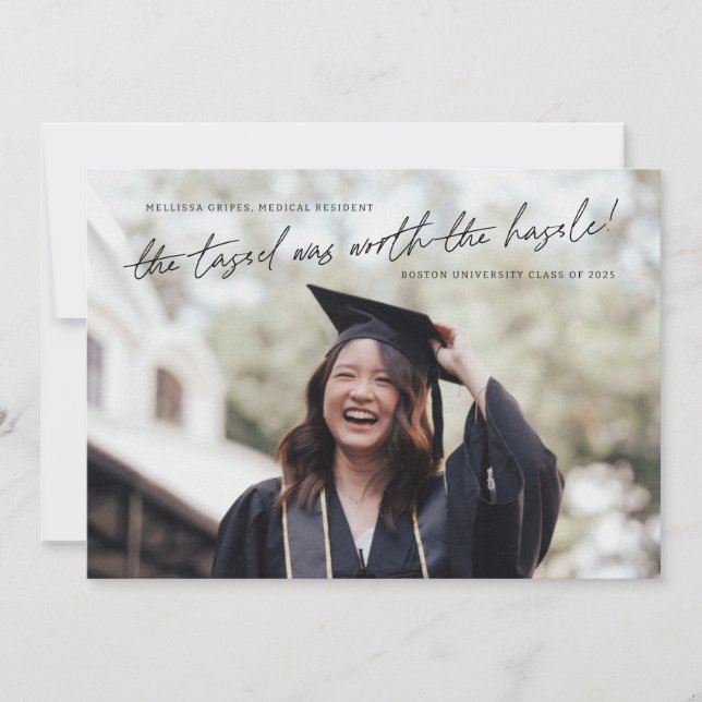 Faire-part Le Tassel Vaut La Diplôme De Script Hassle (Devant)