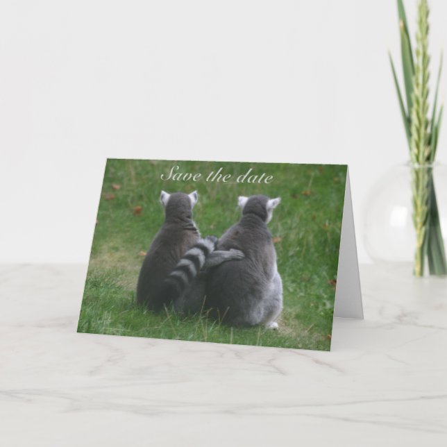 Faire-part Lemur love,! .. Save the date (Devant)