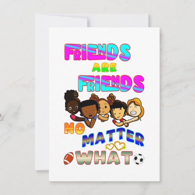 Faire-part Les Amis Sont Amis Peu Importe Ce Que (Devant)