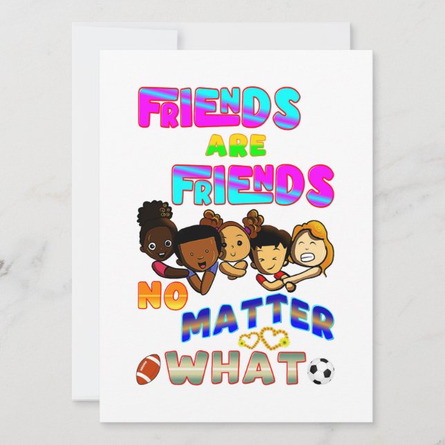 Faire-part Les Amis Sont Amis Peu Importe Ce Que (Devant)