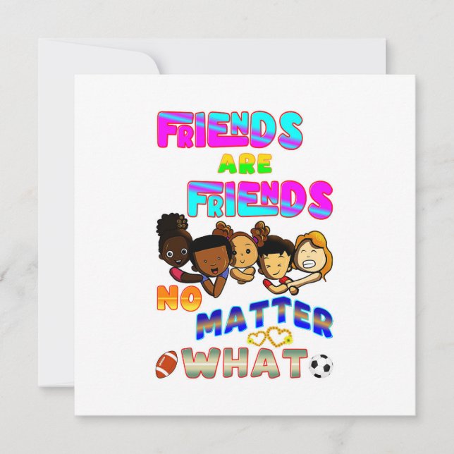 Faire-part Les Amis Sont Amis Peu Importe Ce Que (Devant)