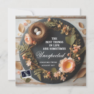 Faire-part Les médias sociaux révèlent la grossesse jumelle F