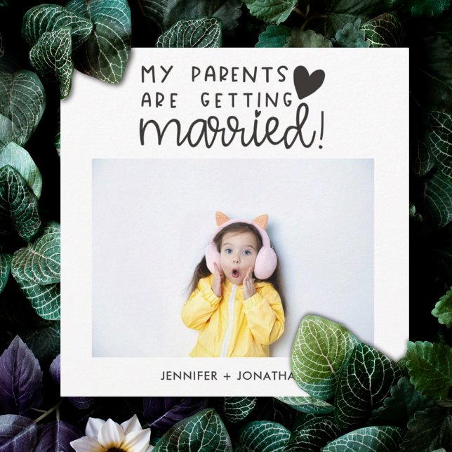 Faire-part Les parents se marient photo enfant enregistrer la (Créateur téléchargé)