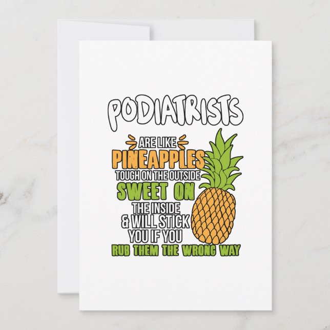 Faire-part Les Podiatres Sont Comme Des Ananas. (Devant)