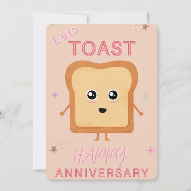 Faire-part Lets Toast neutral Happy Anniversary greeting card (Devant)