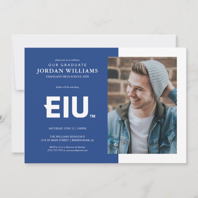 Faire-part Lettre majuscule EIU (Devant)