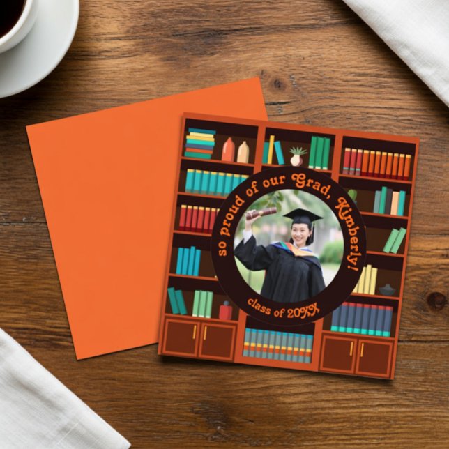 Faire-part Library-Themed Graduation Announcement Card (Créateur téléchargé)