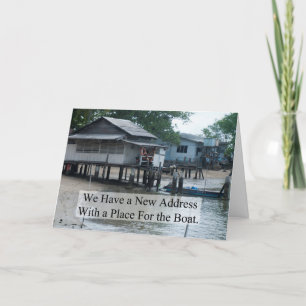 Faire-part Lieu pour le bateau amusant changement d'adresse