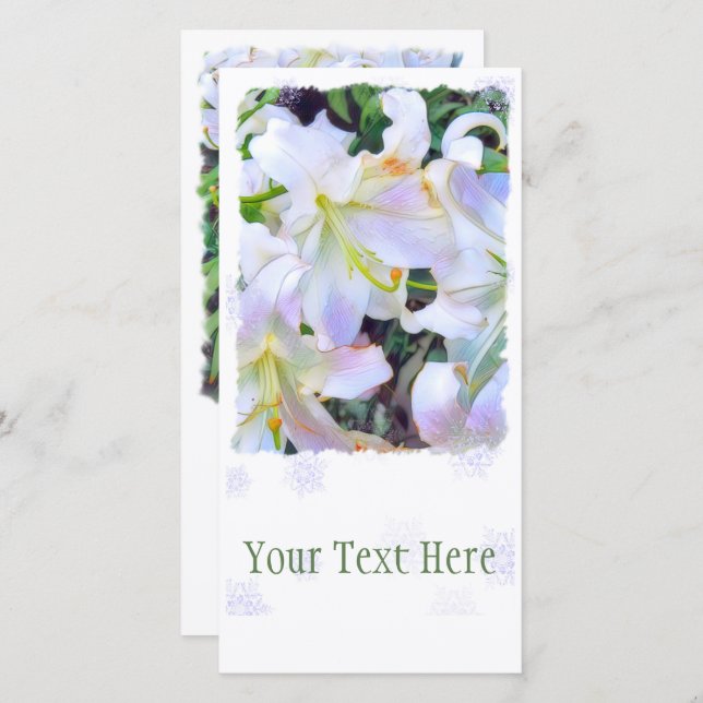 Faire-part Lilium "Casa Blanca" [Carte de guide plat] (Devant / Derrière)